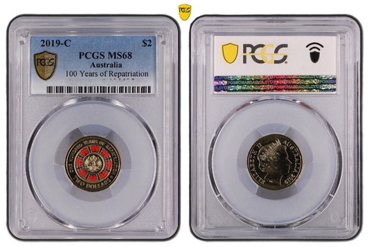 2019 PCGS MS68 graded $2 Repatriation coin