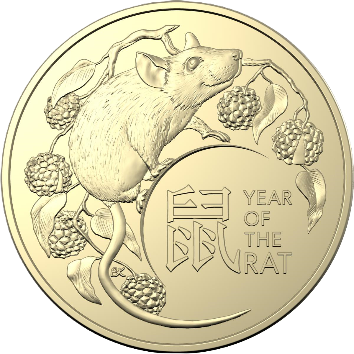 2020 Royal Australian Mint Lunar Year of the Rat $1 two coin set