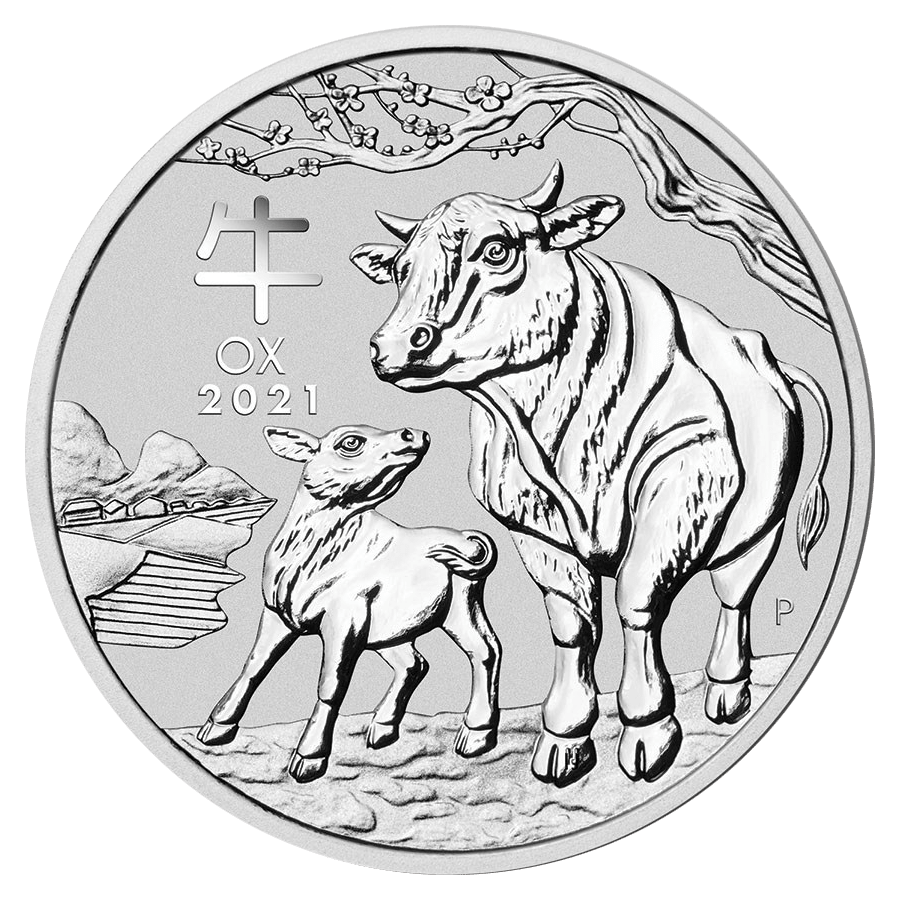 2021 PerthMint Australian Lunar Year III Year of the OX 1oz Silver Bullion Coin