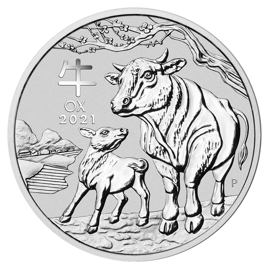 2021 PerthMint Australian Lunar Year III Year of the OX 1oz Silver Bullion Coin