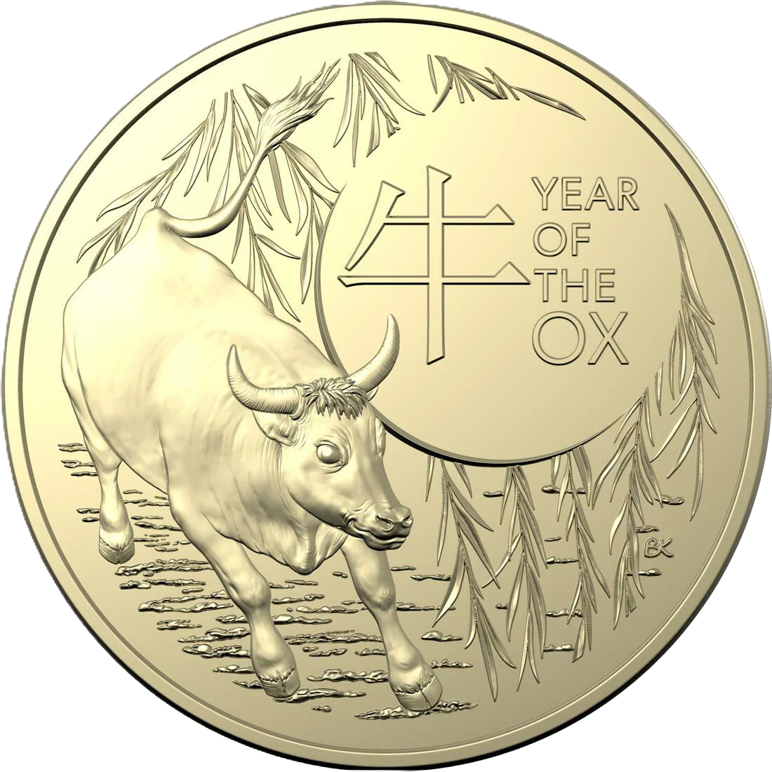 2021 Royal Australian Mint Lunar Year of the Ox $1 two coin set