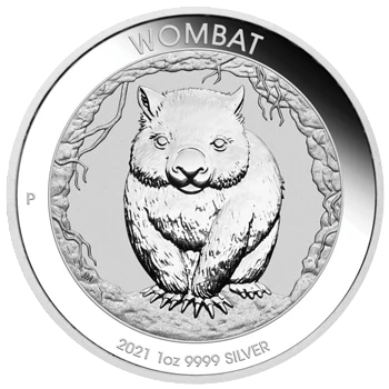 2021 PerthMint Wombat 1oz silver bullion coin