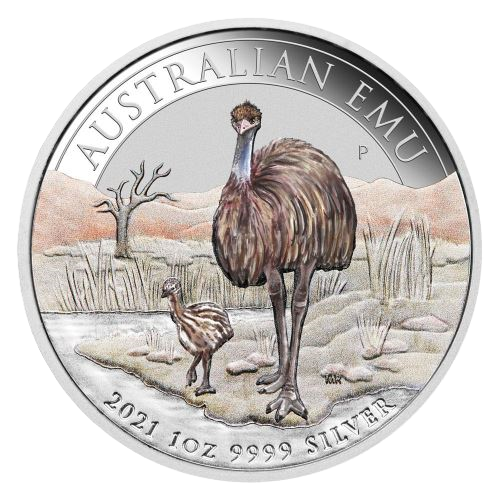 2021 PerthMint Anda Special Emu Colored silver coin