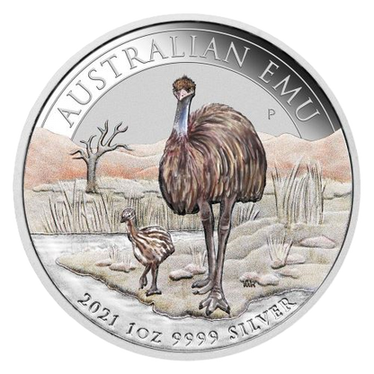 2021 PerthMint Anda Special Emu Colored silver coin