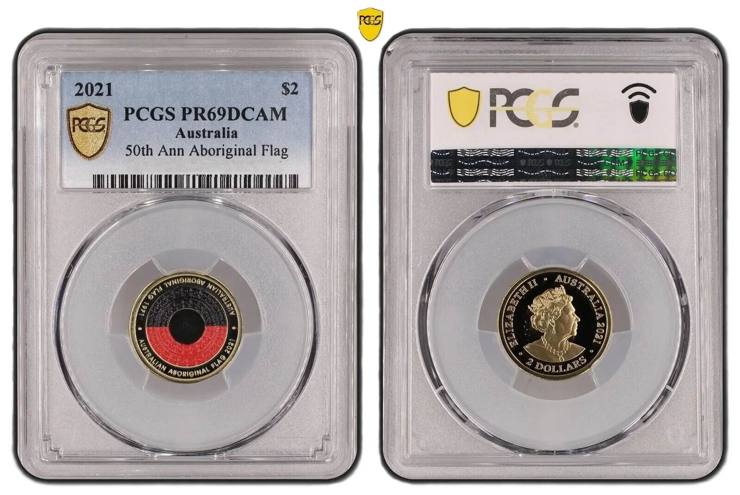 2021 PCGS PR69 graded $2 Aboriginal Flag coin