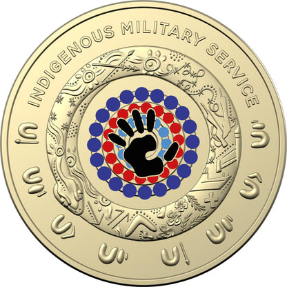 2021 Royal Australian Mint Indigenous Military Services $2 Coin Mint Roll Head/Tails