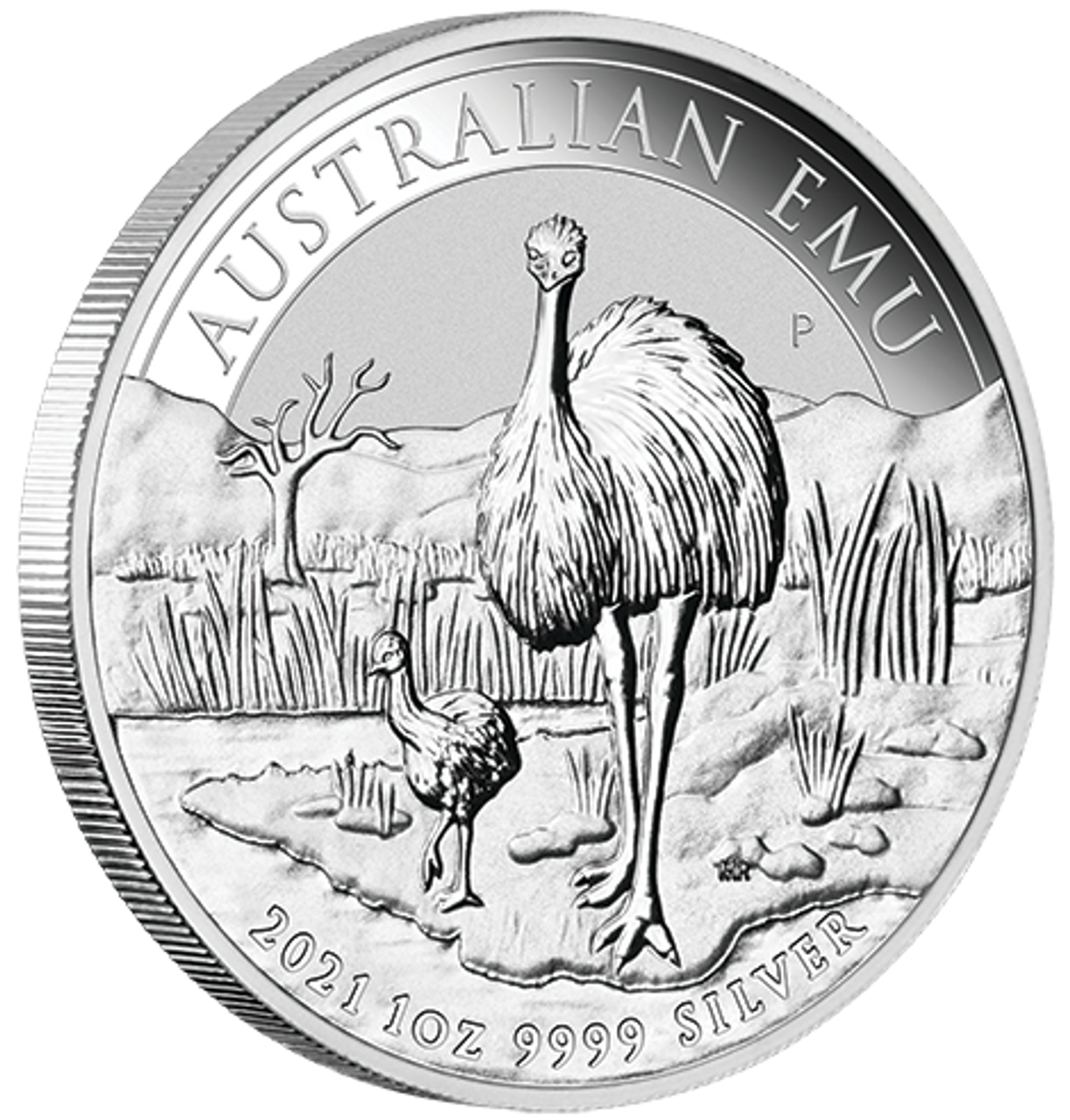 2021 PerthMint Australian Emu 1oz Silver Bu Coin