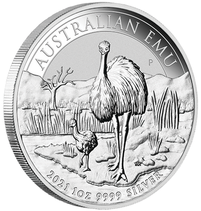 2021 PerthMint Australian Emu 1oz Silver Bu Coin