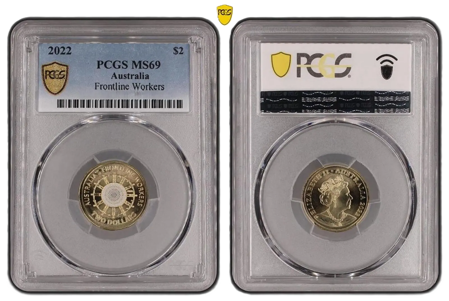 2022 PCGS PR69 graded Frontline $2 Colour coin