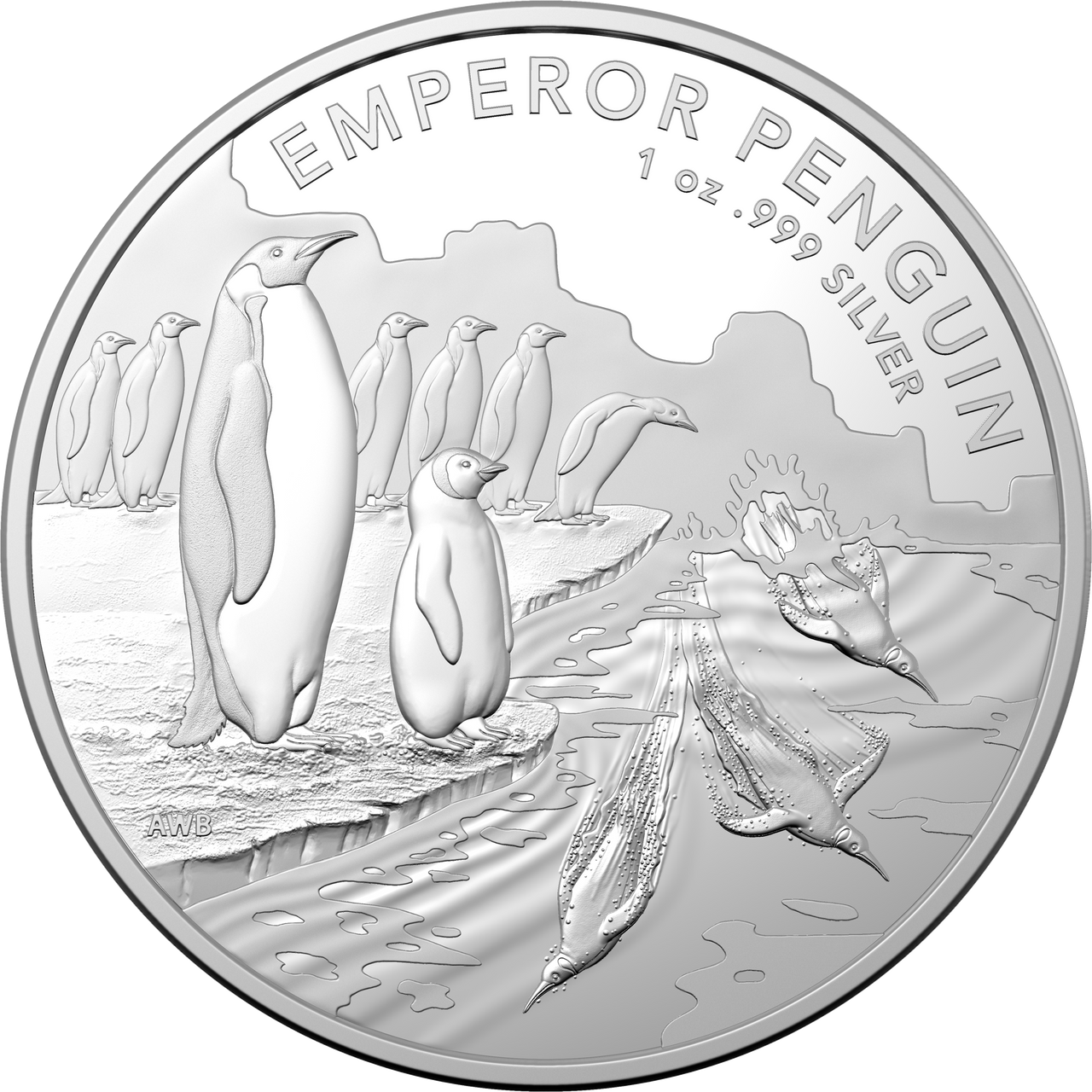 2023 Royal Australian Mint - Australian Antarctic Territory - Emperor Penguin Silver 1oz Investment Coin