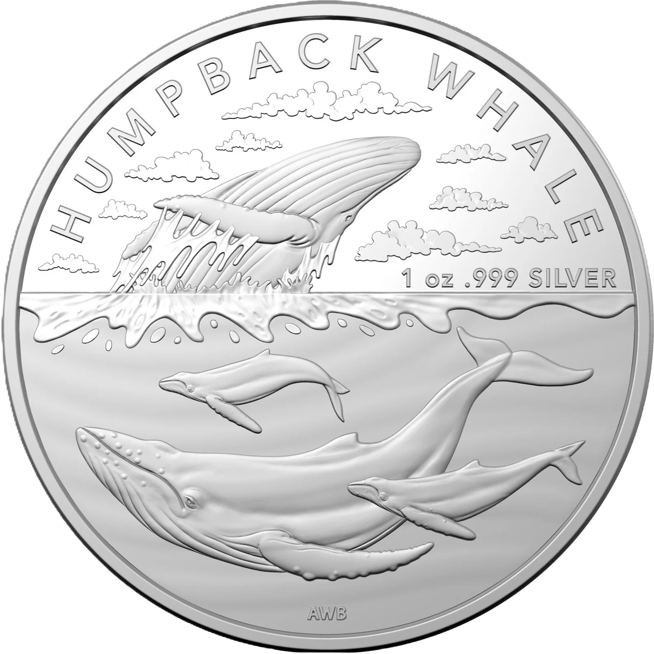 2023  Royal Australian Mint - Australian Antarctic Territory Humpback Whale Silver 1oz Investment Coin