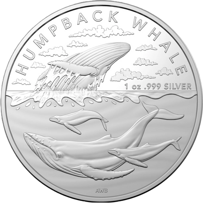 2023  Royal Australian Mint - Australian Antarctic Territory Humpback Whale Silver 1oz Investment Coin