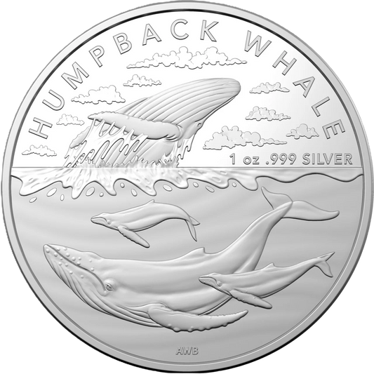 2023  Royal Australian Mint - Australian Antarctic Territory Humpback Whale Silver 1oz Investment Coin