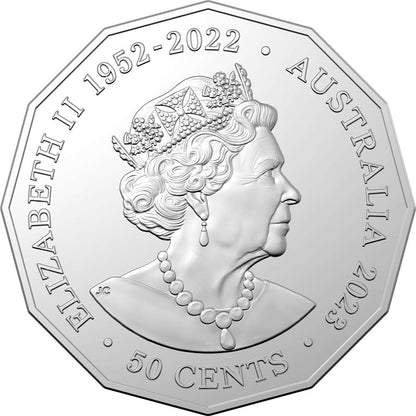 2023 Royal Australian Mint Queen Elizabeth II Commemoration 50c  Unc Coin