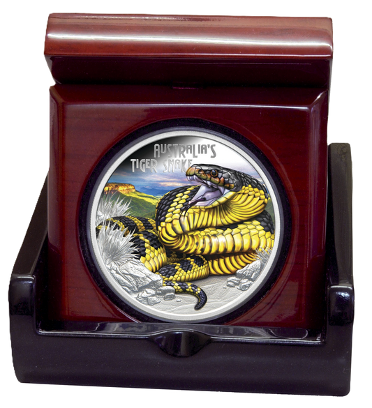 2025 Deadly & Dangerous $1 Tiger Snake 1oz Silver Proof Coin