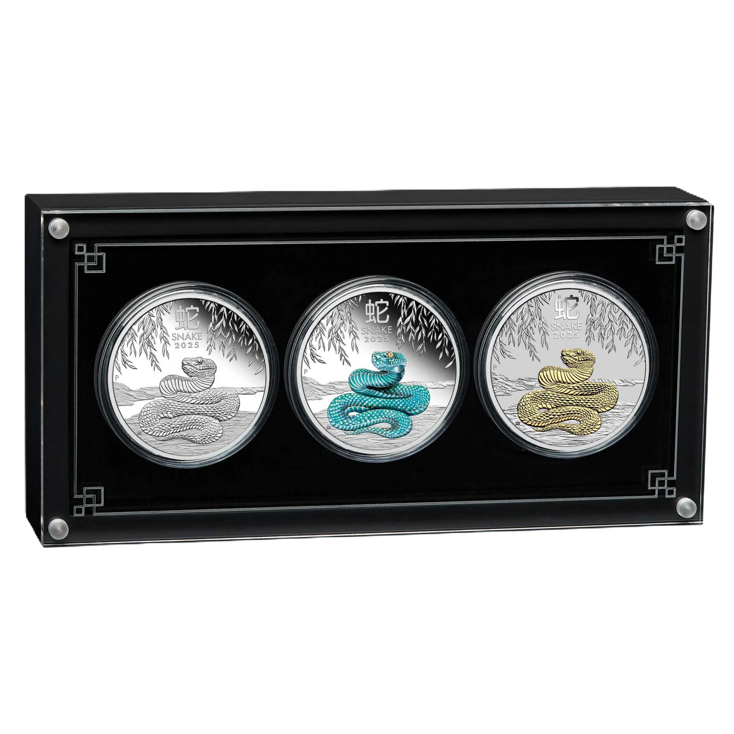 2025 Perth Mint Australian Lunar Series III Year of the Snake 1oz Silver Trio Coin Set