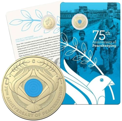 2022 Royal Australian Mint  75th Anniversary of Peacekeeping  $2 C MintMark  Coin