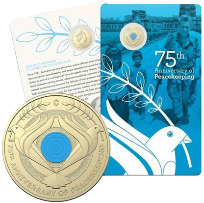 2022 Royal Australian Mint  75th Anniversary of Peacekeeping  $2 C MintMark  Coin