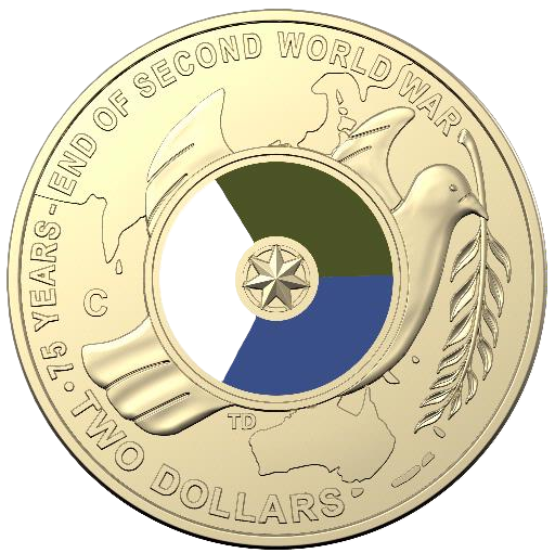 2020 Royal Australian Mint 75th Anniversary End WWII $2 Coin C MintMark Coin