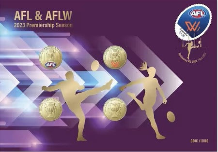 2023 Auspost AFL & AFLW Four-Coin Limited-Edition Postal Numismatic Cover