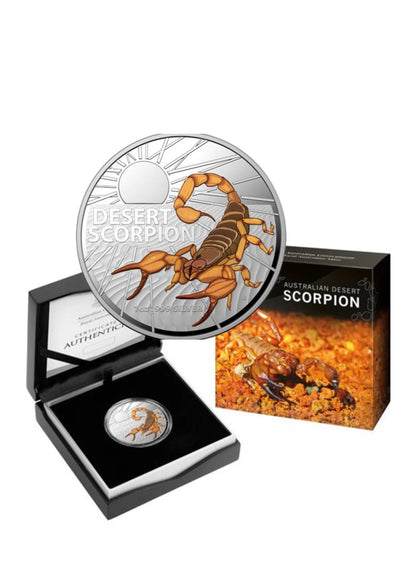 2023 Royal Australian Mint Most Dangerous - $5 Desert Scorpion 1oz .999 Silver Coloured Proof Coin