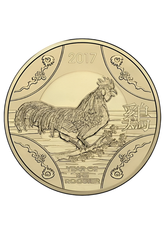 2017 Royal Australian Mint Lunar Year of the Rooster $1 Unc Coin