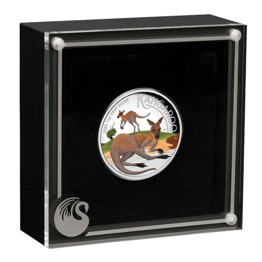 2025 Australian Kangaroo 1oz Silver Proof Coloured High Relief Coin