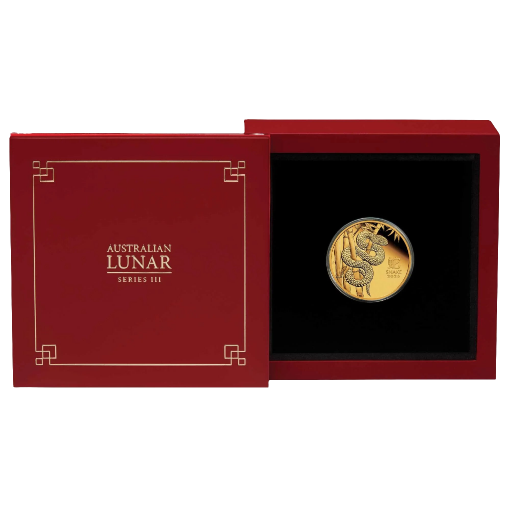 2025 Australian Lunar Series III Year of the Snake 1/4oz Gold Proof Coin