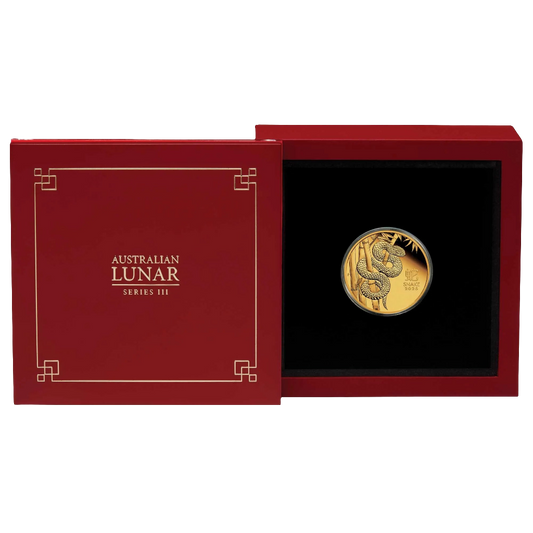 2025 Australian Lunar Series III Year of the Snake 1/4oz Gold Proof Coin