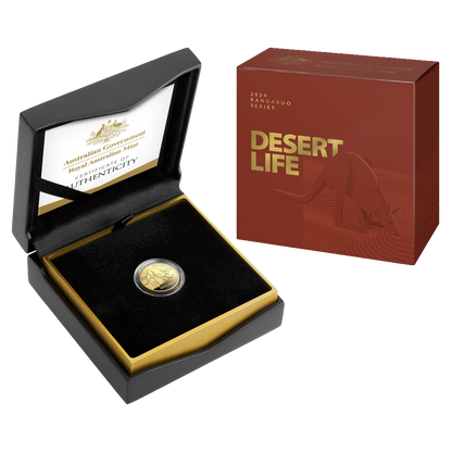 2024 RAM KANGAROO SERIES Desert Life $10 1/10th oz Gold proof coin