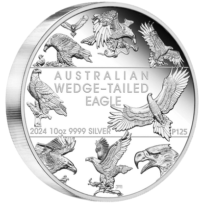 2024 Perth Mint Australian Wedge-Tailed Eagle 10th Anniversary  10oz Silver Proof Coin