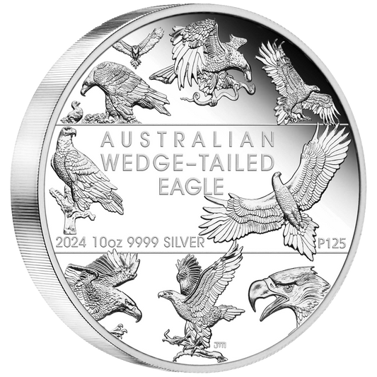 2024 Perth Mint Australian Wedge-Tailed Eagle 10th Anniversary  10oz Silver Proof Coin