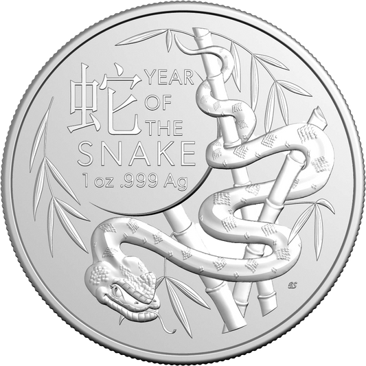 2025 Royal Australian Mint Lunar Year of the Snake 1oz Silver Investment Coin