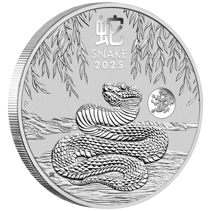 2025 Australian Lunar Series III Year of the Snake 1oz Silver Bullion Coin with Dragon Privy Mark