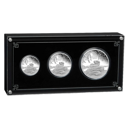 2025 Australian Lunar Series III Year of the Snake Silver Proof Three-Coin Set