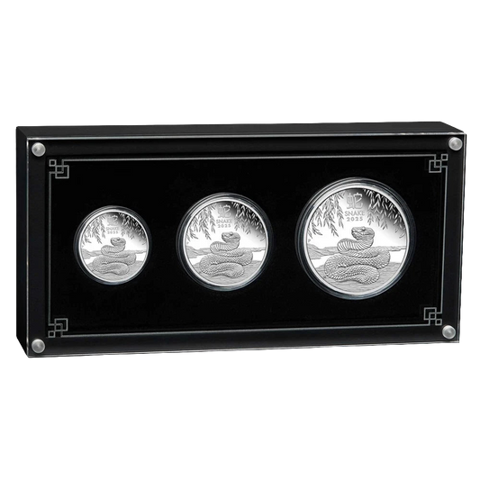 2025 Australian Lunar Series III Year of the Snake Silver Proof Three-Coin Set