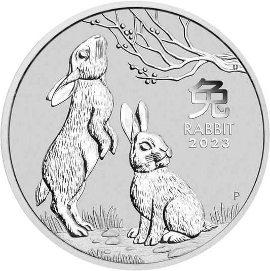 2023 PerthMint Australian Lunar Year Series III Year of the Rabbit 1oz Silver Bullion Coin