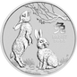 2023 PerthMint Australian Lunar Year Series III Year of the Rabbit 2oz Silver Bullion Coin