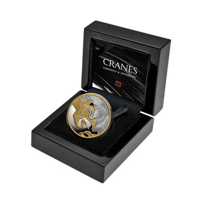 Cranes 2025 $1 Gold-plated 1oz Silver Proof Coin (600 mintage only)