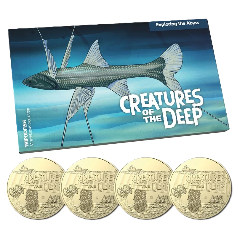 2023 1$ Creatures of the Deep Mintmark 4 Coin UNC Year Set