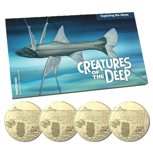 2023 1$ Creatures of the Deep Mintmark 4 Coin UNC Year Set