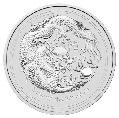 2012 PerthMint Australia Lunar Series II Year of the Dragon 1oz .999 Silver Bullion Coin