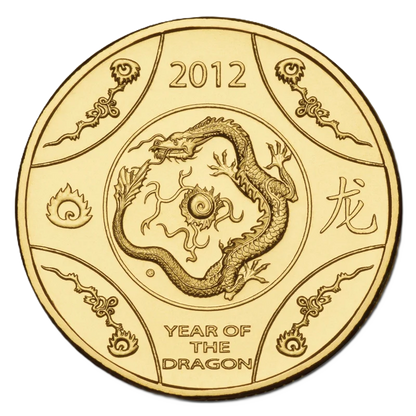 2012 Royal Australian Mint Lunar Year of the Dragon $1 Unc Coin