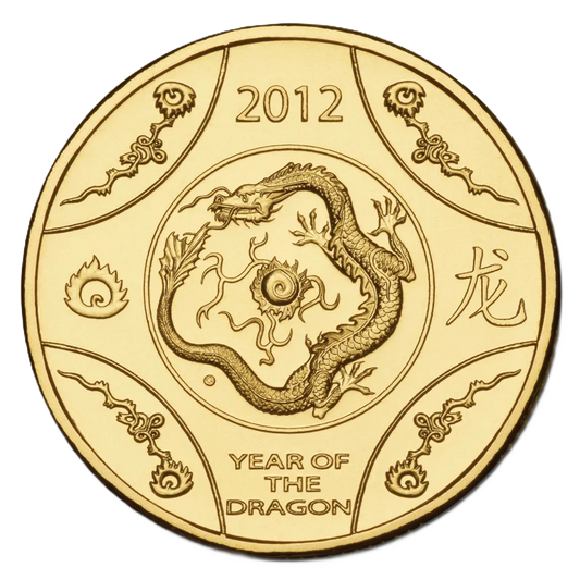 2012 Royal Australian Mint Lunar Year of the Dragon $1 Unc Coin