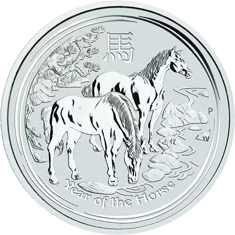 2014 PerthMint Australian Lunar Year Series II Year of the Horse 2oz Silver Bullion Coin