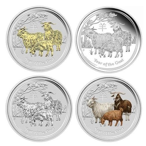 2015 PerthMint Australian Lunar Series II Year of the Goat Typeset Collection