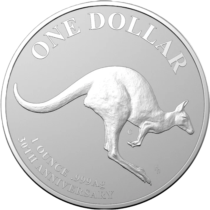 2023 Royal Australian Mint Kangaroo Series 30th Anni Mob of Thirty $1 1oz c mintmark Silver Coin