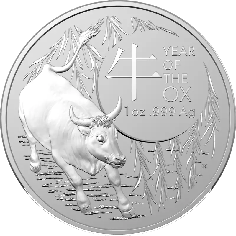 2021 Royal Australian Mint Lunar Year of the Ox 1oz Silver Investment Coin