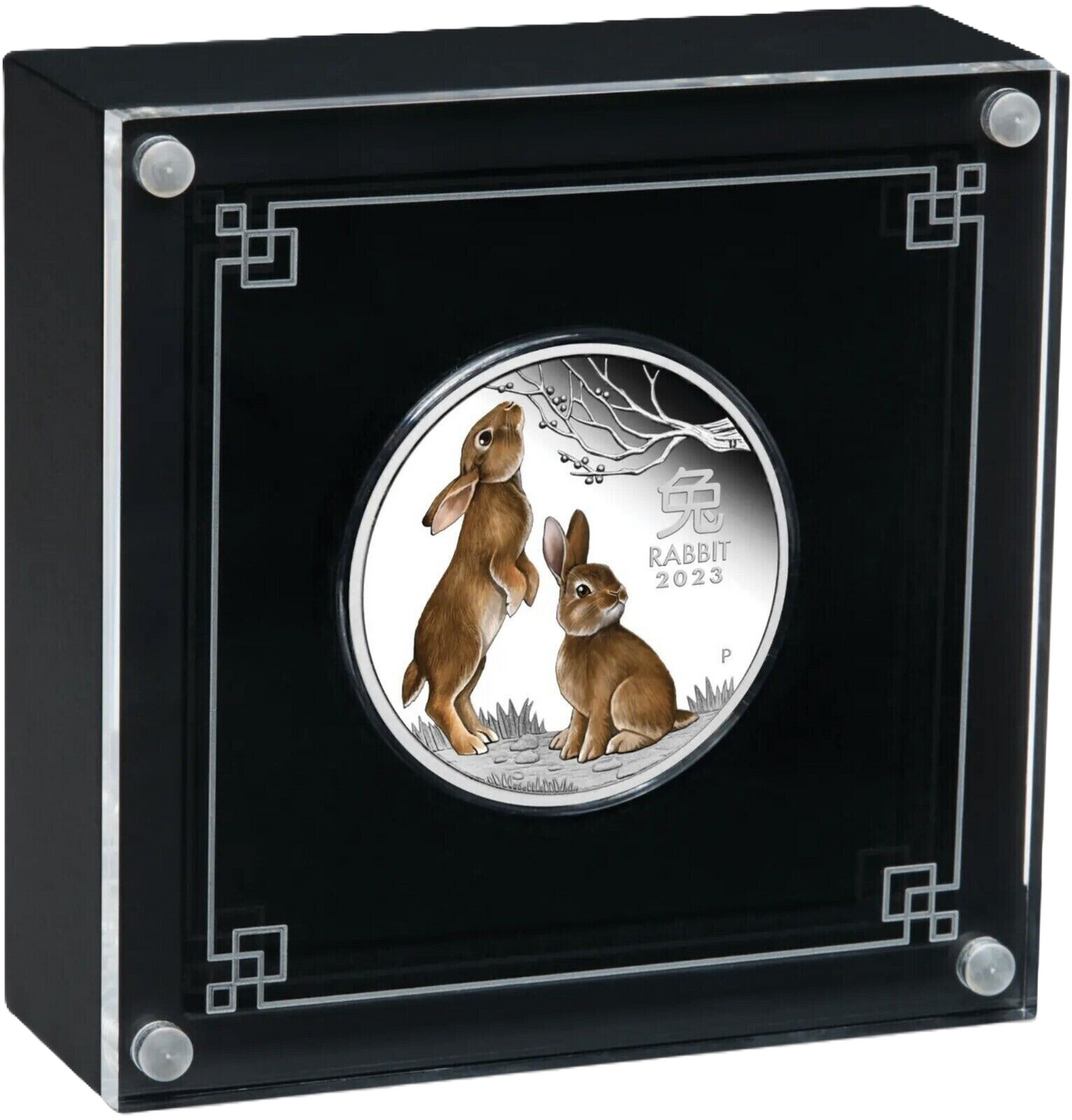 2023 PerthMint Australian Lunar Series III Lunar year of the Rabbit Silver proof coloured coin