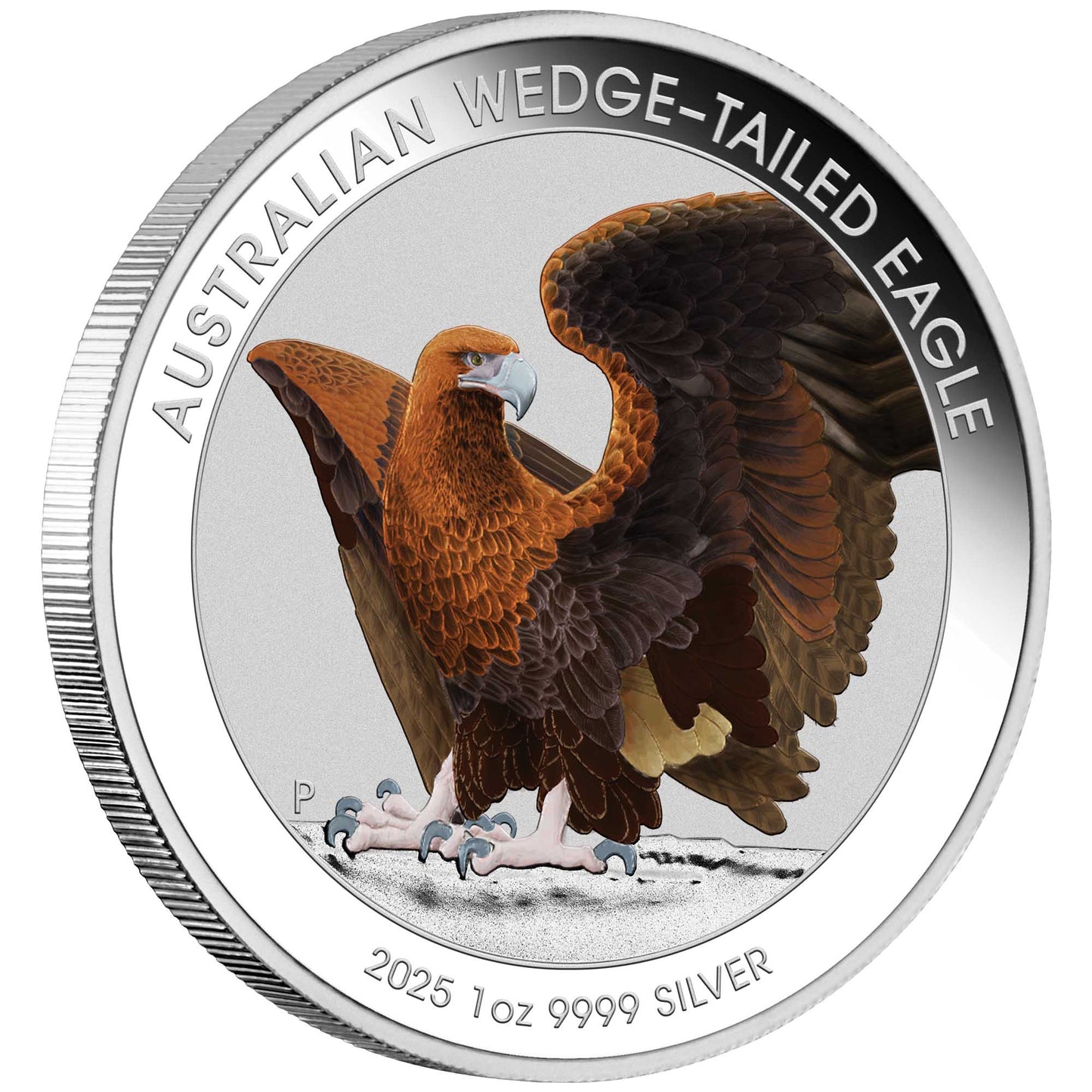 2025 Australian Wedge-tailed Eagle 1oz Silver Coloured Coin in Card